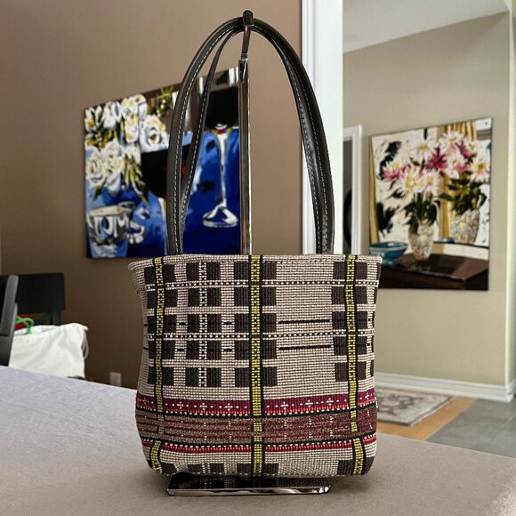 Upholstery/Tapestry Fabric Mini Tote by me*mo - Authentic - Picture 3 of 17